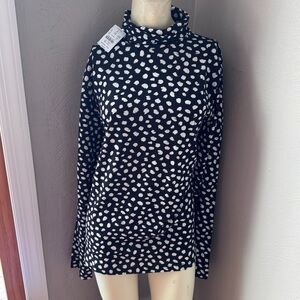 J.Crew turtleneck size XL nwt black and white